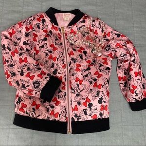 Disney Collection by Tutu Couture Mini Mouse Puffer Bomber Zip Up Girl's Size5/6
